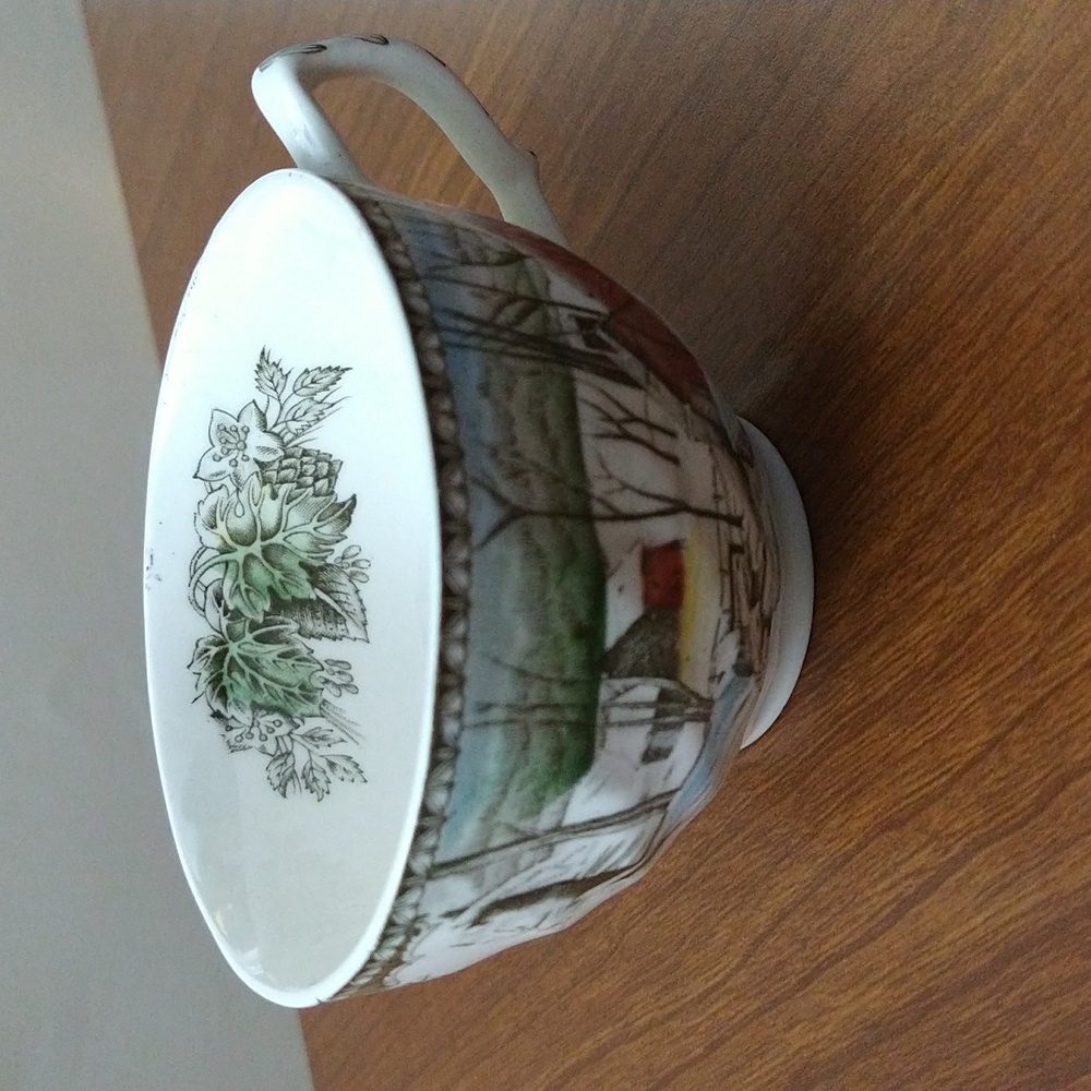 Vintage Ironstone Johnson Brothers The Friendly Village Teacup Made in England